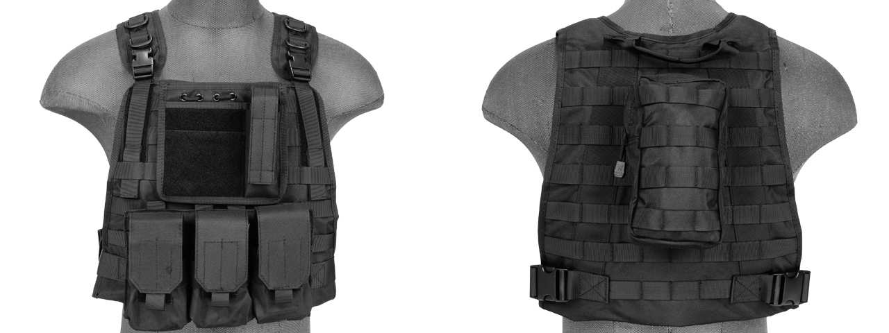 Lancer Tactical CA-301B Molle Tactical Vest in Black