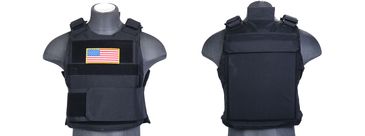 Lancer Tactical CA-302B Body Armor Vest in Black - Click Image to Close