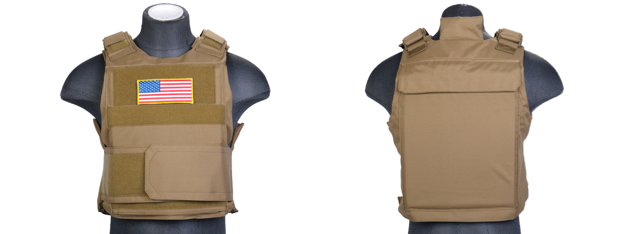 CA-302T Body Armor Tactical Vest (Tan) - Click Image to Close