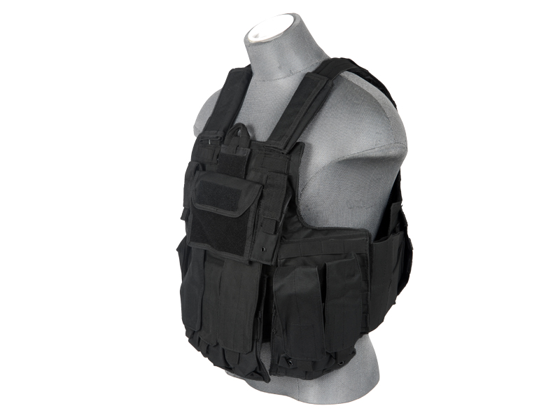 CA-303BN Nylon Strike Tactical Vest (Black) - Click Image to Close