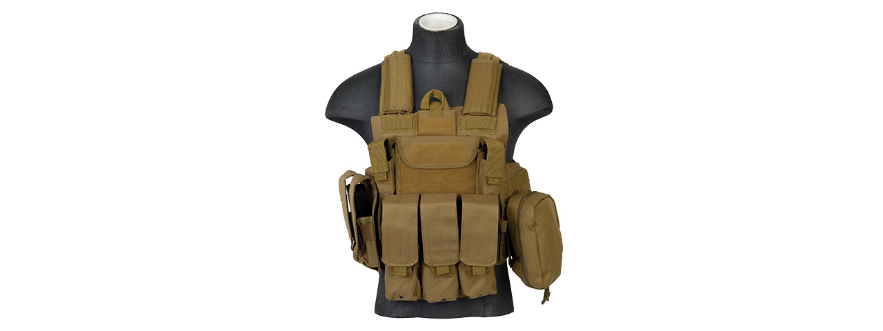 CA-303TM Strike Tactical Vest (Color: Tan, Size: Large) - Click Image to Close
