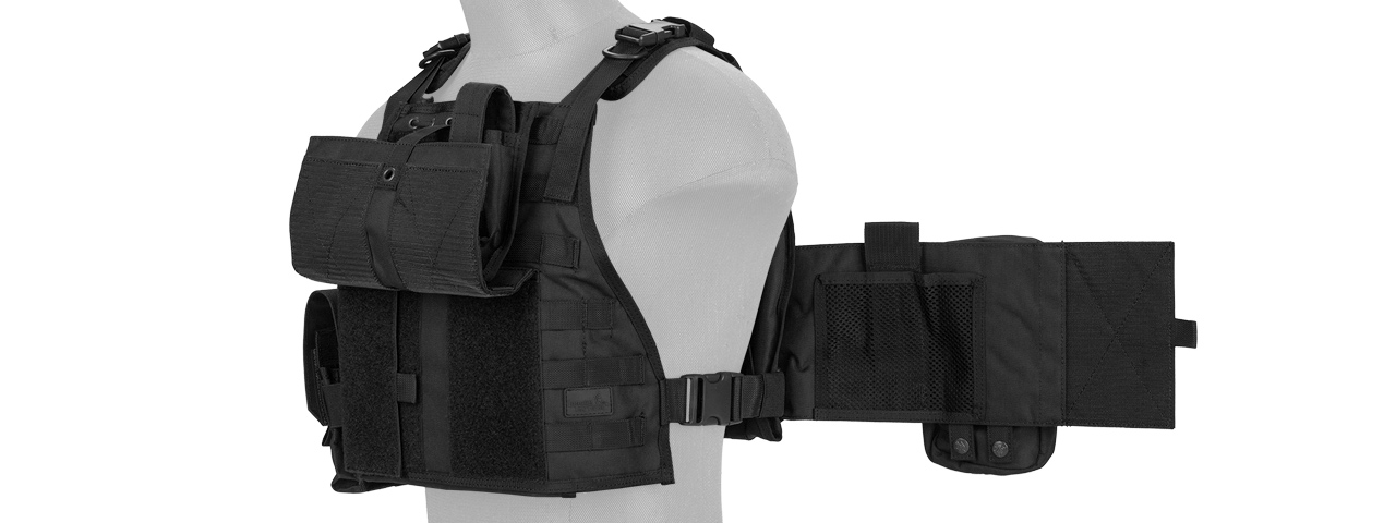 Lancer Tactical CA-305B Tactical Assault Vest in Black - Click Image to Close