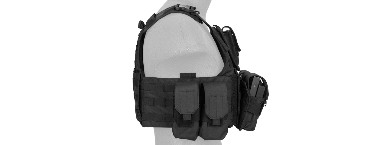 CA-305BN Nylon Assault Tactical Vest (Black) - Click Image to Close