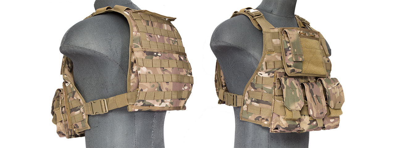 Lancer Tactical CA-305C Tactical Assault Vest in Camo - Click Image to Close