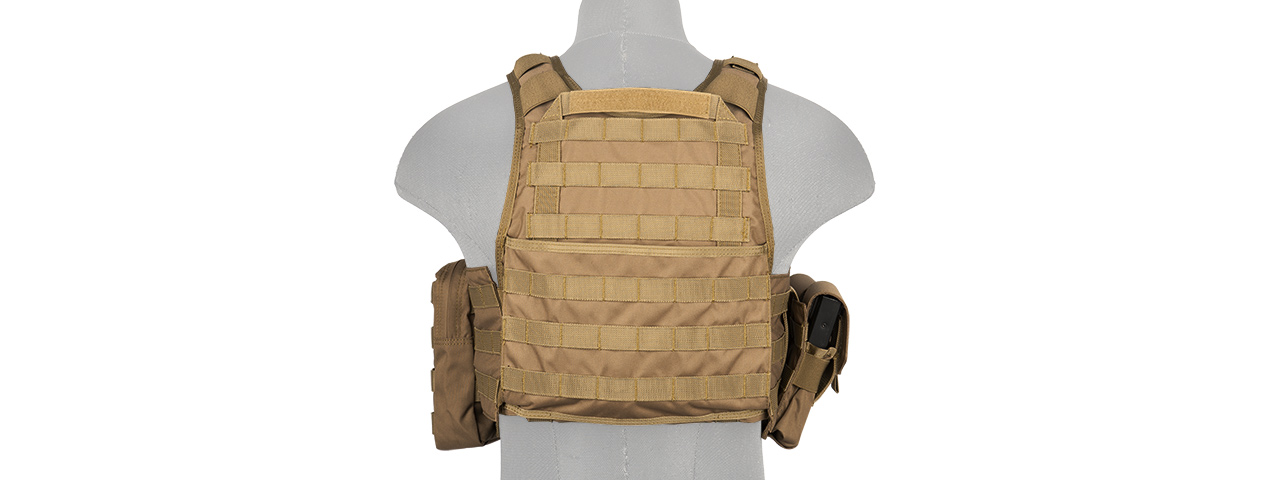 CA-305TN NYLON TACTICAL ASSAULT PLATE CARRIER (TAN) - Click Image to Close