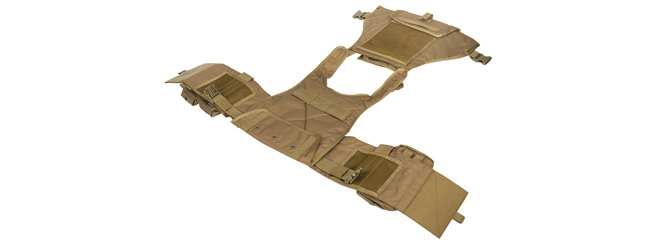 CA-305TN NYLON TACTICAL ASSAULT PLATE CARRIER (TAN) - Click Image to Close