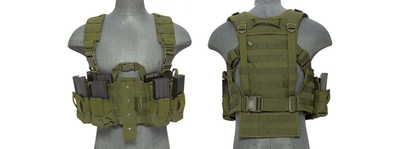 Lancer Tactical CA-306G M4 Chest Harness in OD - Click Image to Close