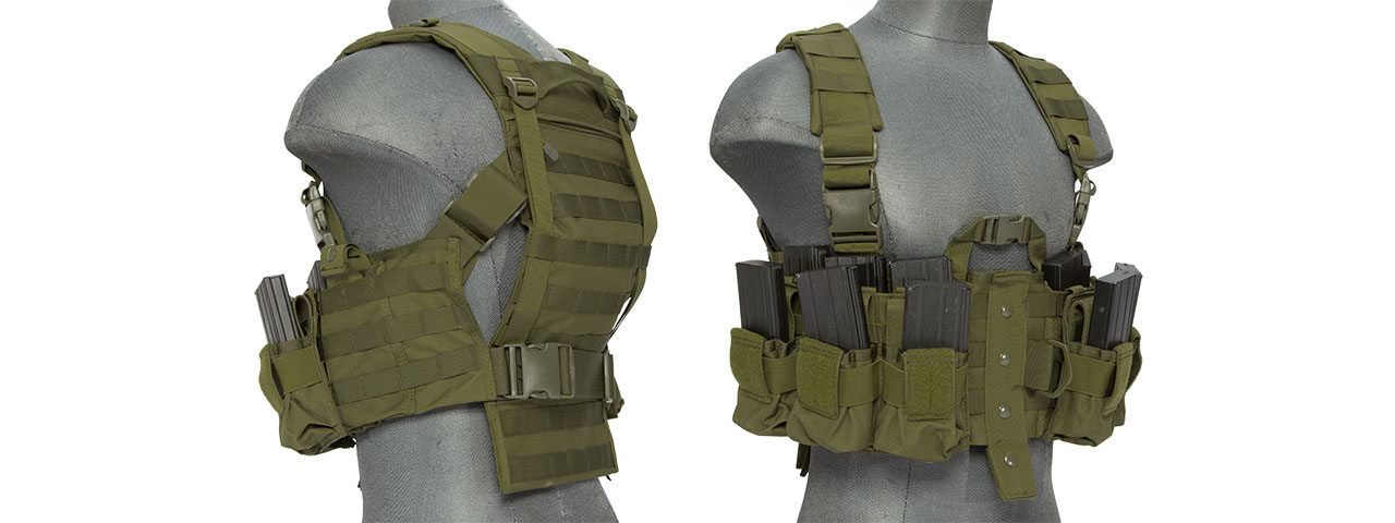 Lancer Tactical CA-306G M4 Chest Harness in OD - Click Image to Close