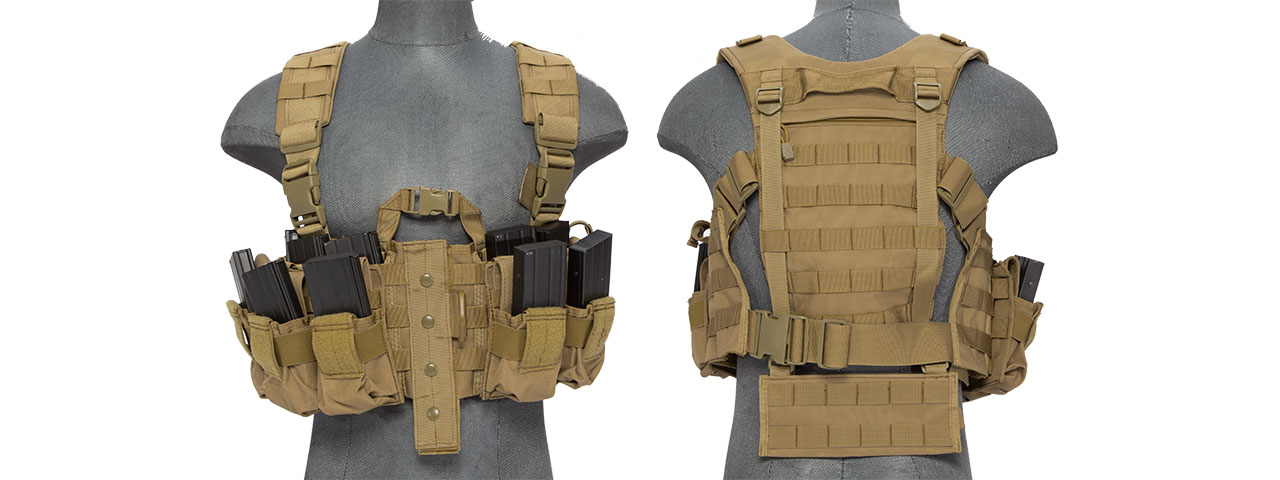 Lancer Tactical CA-306T M4 Chest Harness in Tan - Click Image to Close