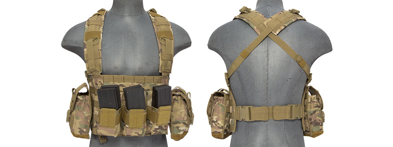 Lancer Tactical CA-307C Modular Chest Rig in Camo - Click Image to Close