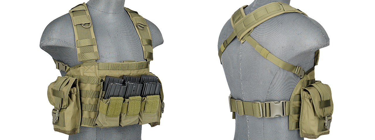 CA-307GN MODULAR CHEST RIG 600D NYLON (OD)