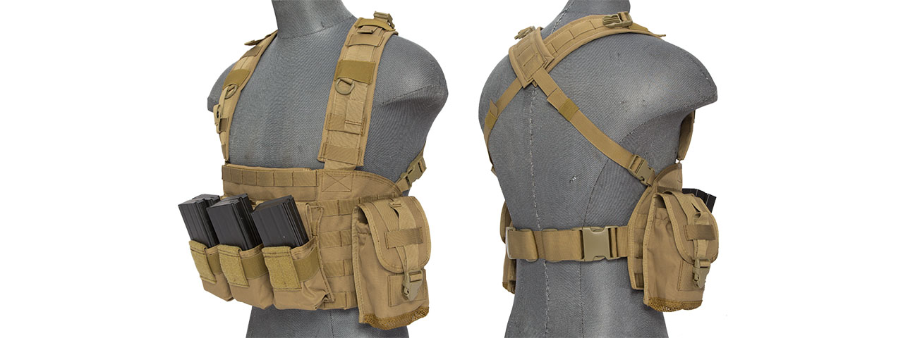 Lancer Tactical CA-307T Modular Chest Rig in Tan