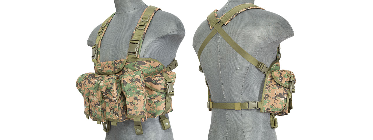 CA-308D AK CHEST RIG DIGITAL (WOODLAND) - Click Image to Close