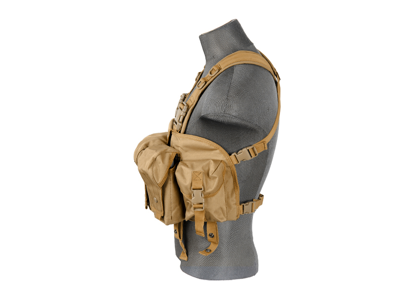 Lancer Tactical CA-308T AK Chest Rig in Tan - Click Image to Close