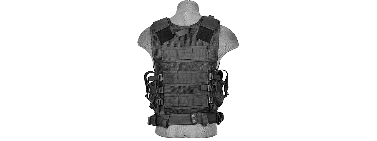 Lancer Tactical CA-310B Cross Draw Vest in Black - Click Image to Close
