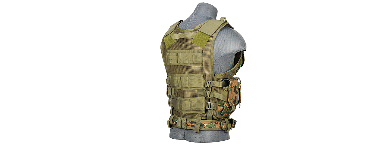 Lancer Tactical CA-310D Cross Draw Vest in Digital Marpat - Click Image to Close