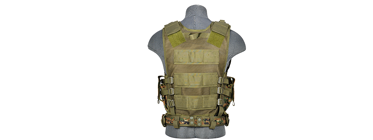 Lancer Tactical CA-310D Cross Draw Vest in Digital Marpat - Click Image to Close