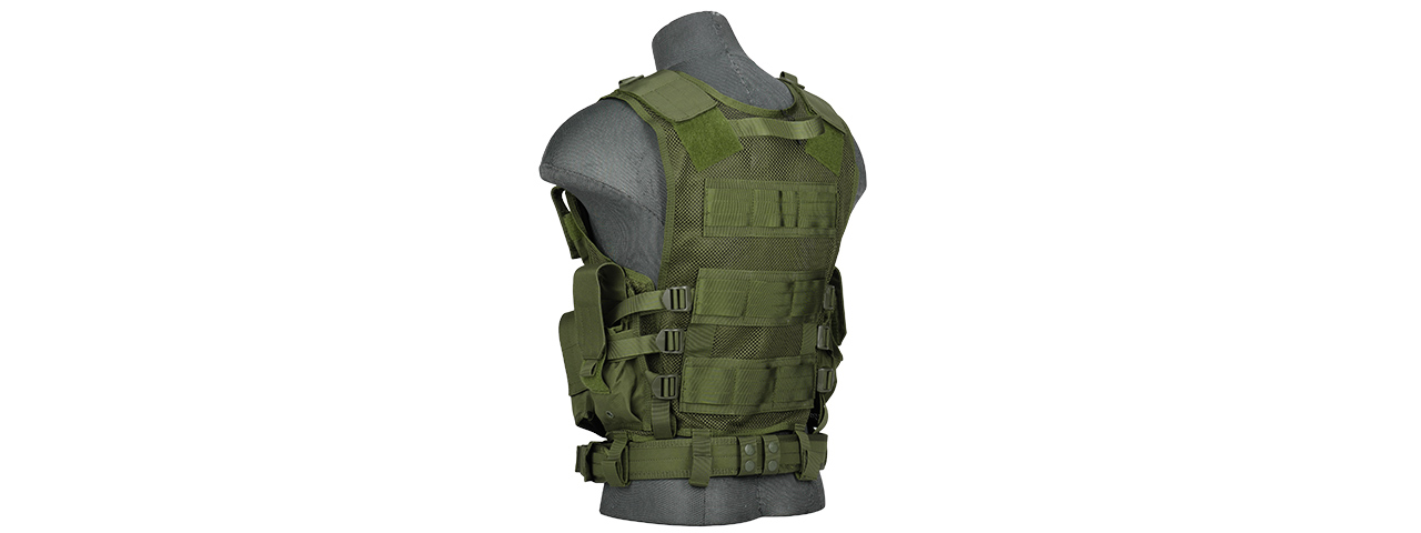 CA-310G CROSS DRAW VEST (OD) - Click Image to Close