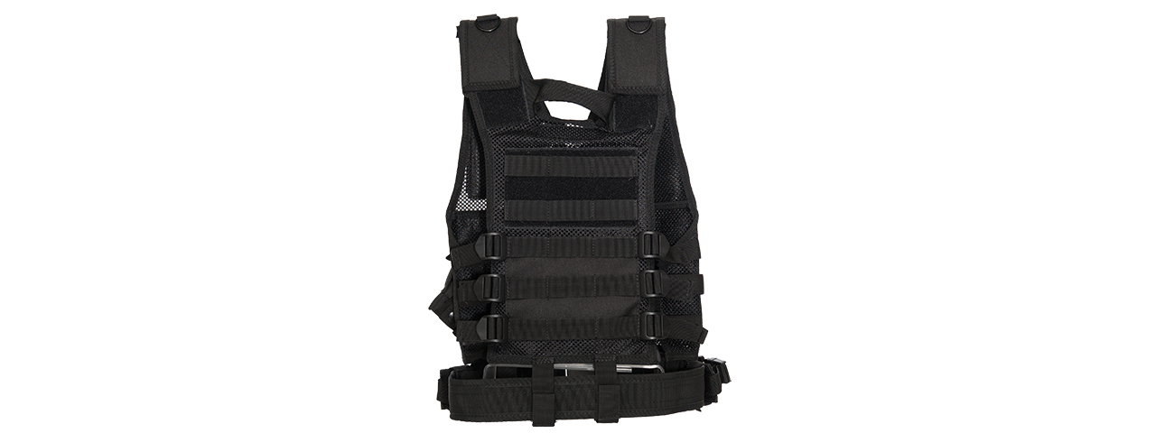 CA-310KBN NYLON YOUTH SIZE CROSS DRAW VEST W/HOLSTER (BLK)