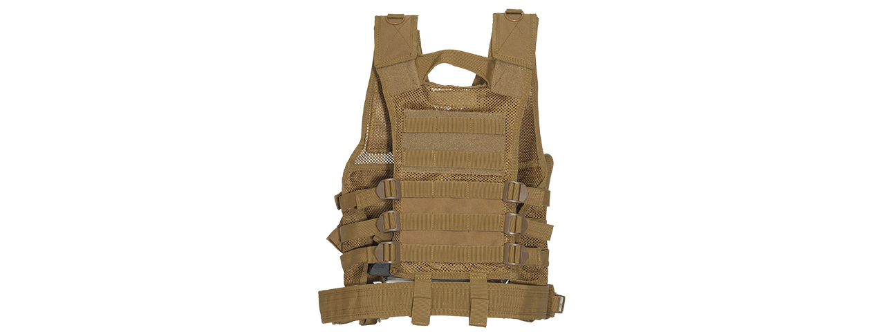 CA-310KK YOUTH SIZE CROSS DRAW VEST w/HOLSTER (COLOR: KHAKI) - Click Image to Close