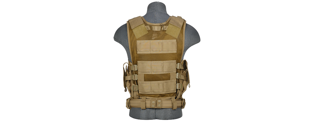 CA-310KN NYLON CROSS DRAW VEST (KHAKI)