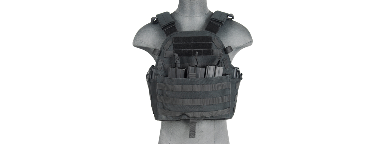 CA-311B2 69T4 Tactical Vest w/ Triple Inner Mag Pouch (Black) - Click Image to Close