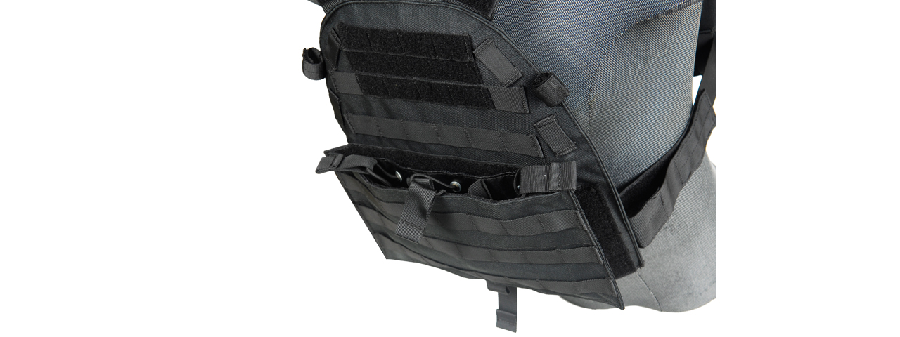 CA-311B2 69T4 Tactical Vest w/ Triple Inner Mag Pouch (Black) - Click Image to Close