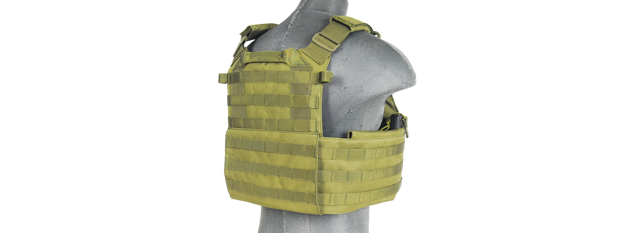 69T4 Tactical Vest w/ Triple Inner Mag Pouches (OD Green) - Click Image to Close