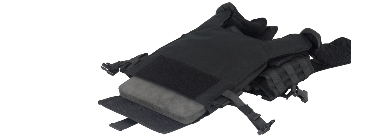 CA-313B2 SAPC w/DUAL INNER MAG POUCH + SHOULDER PADS (BLACK) - Click Image to Close