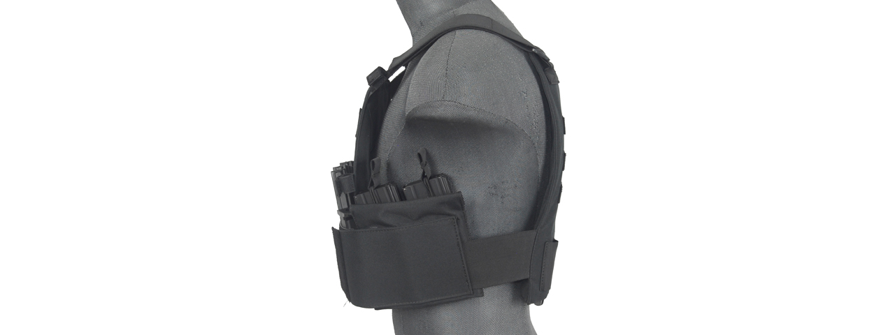 CA-315B SLK Tactical Vest w/ Side Plate Dual-Mag Compartment (Black) - Click Image to Close