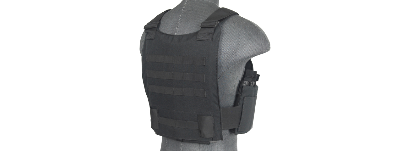 CA-315B SLK Tactical Vest w/ Side Plate Dual-Mag Compartment (Black) - Click Image to Close