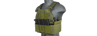 CA-315G SLK Tactical Vest w/ Side Plate Dual-Mag Compartment (OD Green)