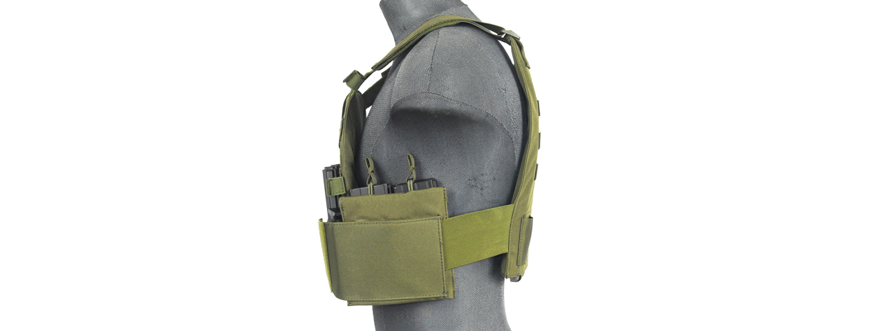 CA-315G SLK Tactical Vest w/ Side Plate Dual-Mag Compartment (OD Green) - Click Image to Close