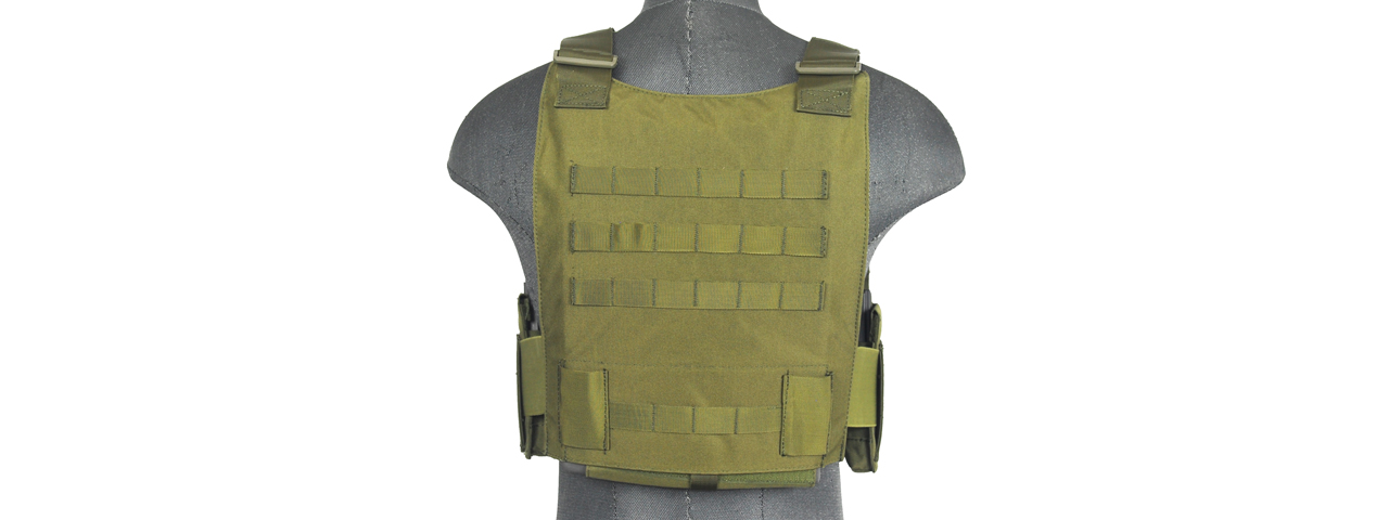 CA-315G SLK Tactical Vest w/ Side Plate Dual-Mag Compartment (OD Green) - Click Image to Close