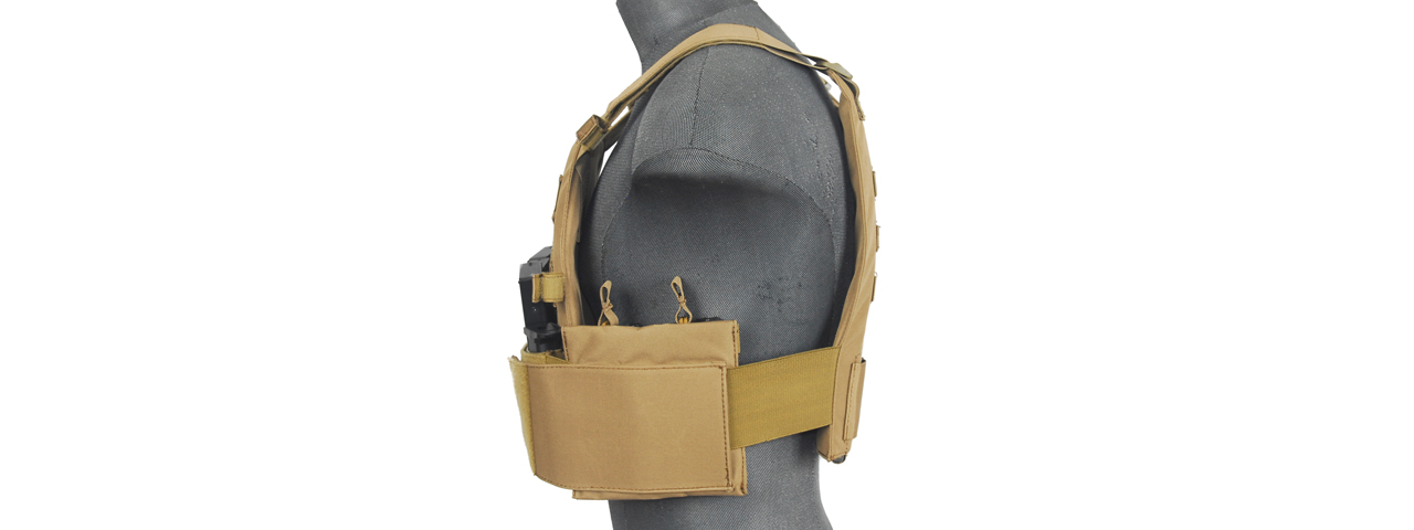 CA-315T SLK Tactical Vest w/ Side Plate Dual-Mag Compartment (Tan)