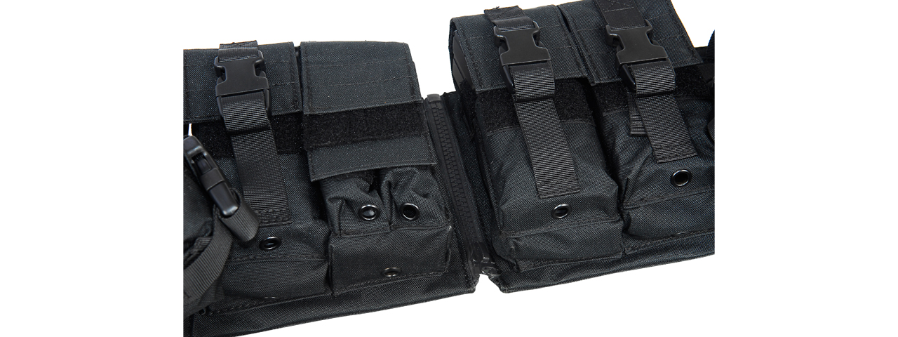 CA-317B T1G LOAD BEARING CHEST RIG w/ZIPPER (COLOR: BLACK) - Click Image to Close