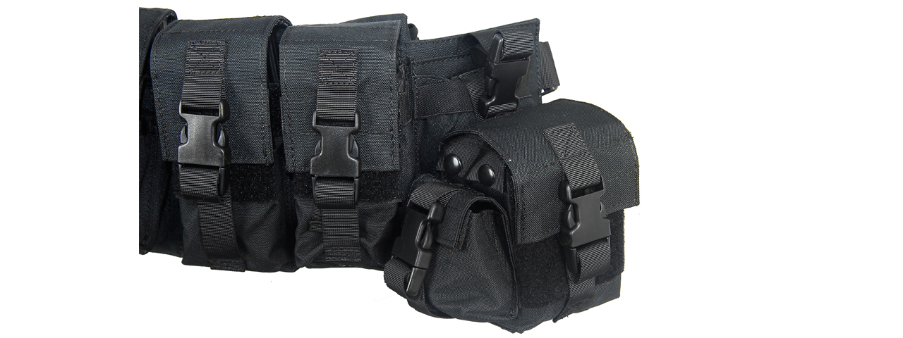 CA-317B T1G LOAD BEARING CHEST RIG w/ZIPPER (COLOR: BLACK) - Click Image to Close