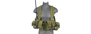 CA-317G T1G LOAD BEARING CHEST RIG w/ZIPPER (COLOR: OD GREEN)