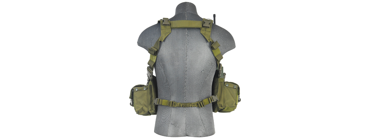 CA-317G T1G LOAD BEARING CHEST RIG w/ZIPPER (COLOR: OD GREEN)