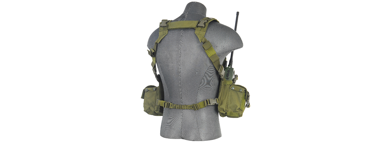 CA-317G T1G LOAD BEARING CHEST RIG w/ZIPPER (COLOR: OD GREEN)