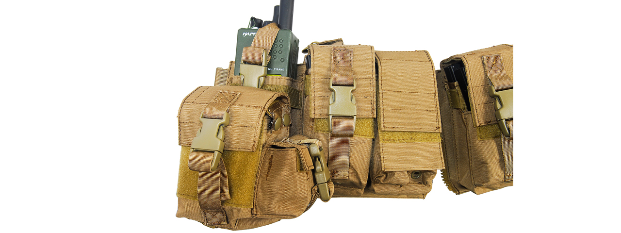 CA-317T T1G LOAD BEARING CHEST RIG w/ZIPPER (COLOR: TAN)