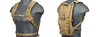 Lancer Tactical CA-321T Light Weight Hydration Pack in Tan