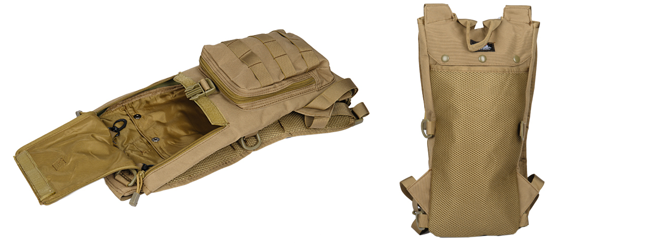 Lancer Tactical CA-321T Light Weight Hydration Pack in Tan - Click Image to Close