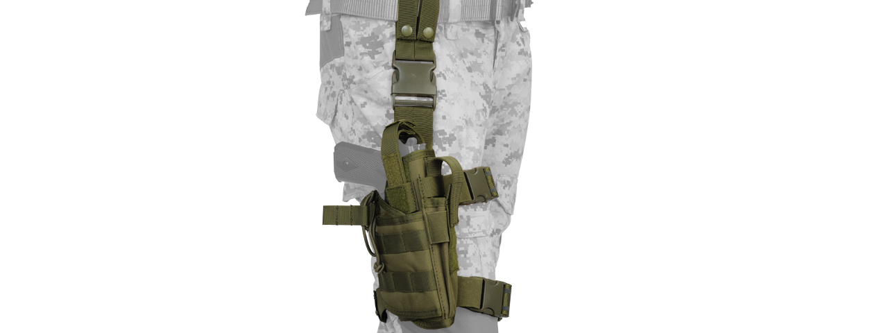 Lancer Tactical 600D Nylon Tornado Drop Leg Holster (Color: OD Green)