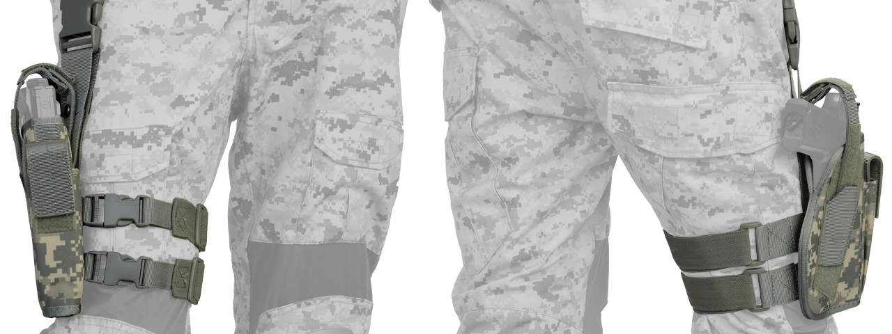 Lancer Tactical CA-323A 92F Drop Leg Holster in ACU - Click Image to Close