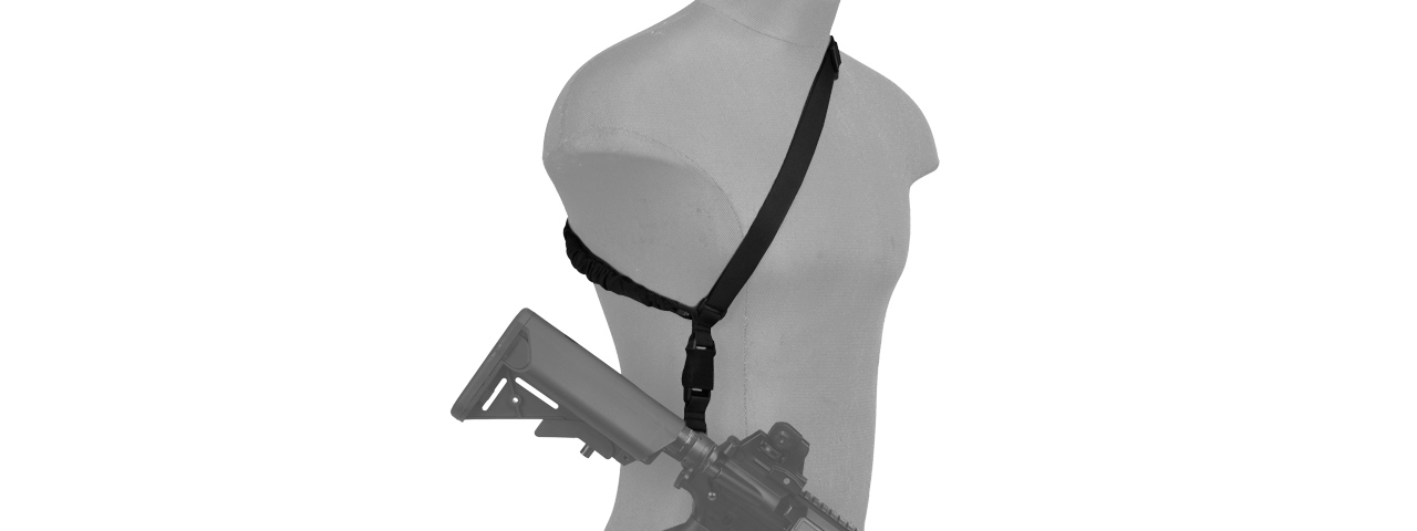 Lancer Tactical CA-326B QD Single Point Sling in Black - Click Image to Close