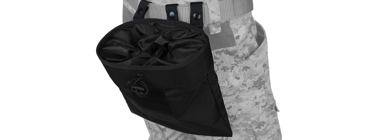 Lancer Tactical CA-341B Large Foldable Dump Pouch in Black - Click Image to Close