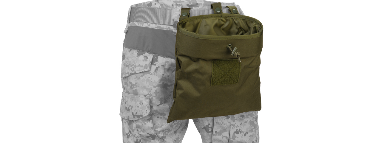 Lancer Tactical CA-341G Large Foldable Dump Pouch in OD - Click Image to Close