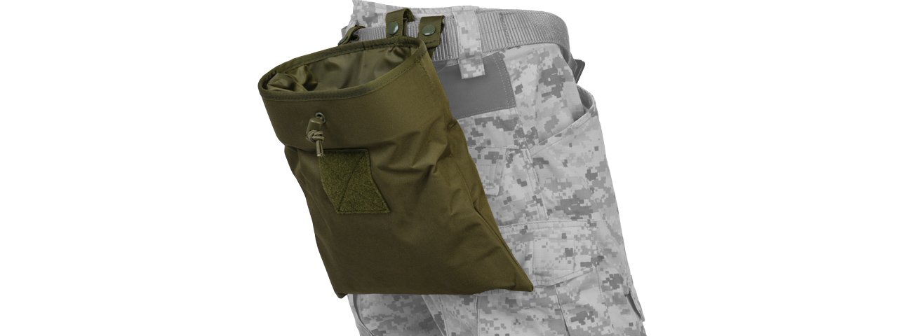 Lancer Tactical CA-341G Large Foldable Dump Pouch in OD - Click Image to Close
