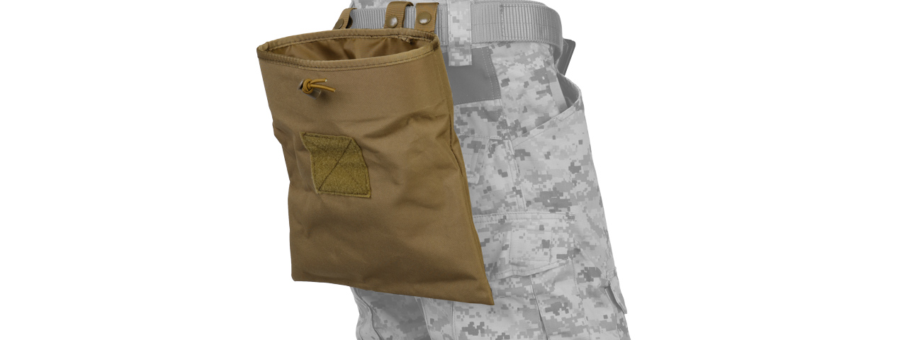 Lancer Tactical CA-341T Large Foldable Dump Pouch in Tan - Click Image to Close
